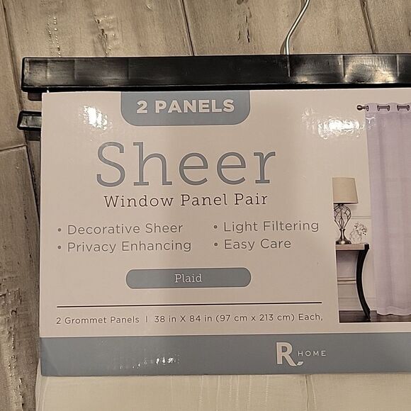 2 Panels Sheer Window Panel Pair - Picture 3 of 6